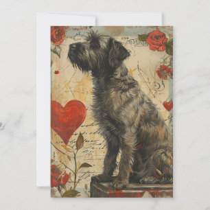 Rauhhaariger Vorstehhund Valentinstag Feiertagskarte