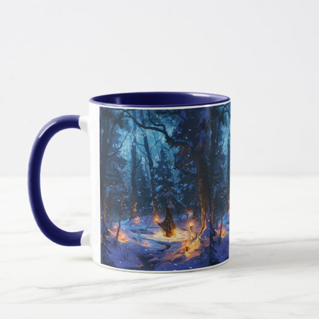 Rauhnächte Ritual im Winterwald Sternenhimmel Tasse (Links)