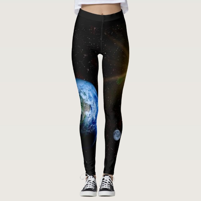 Raum-Abenteuer-Yoga-Hosen Leggings (Vorderseite)