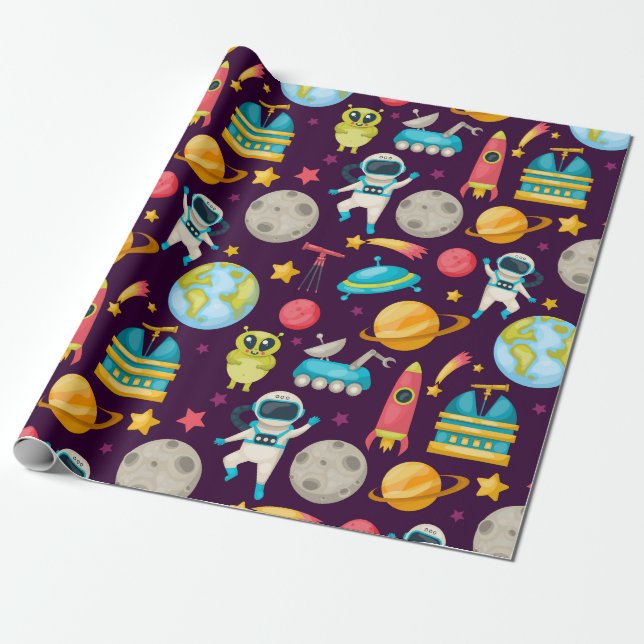 Raum/Außerirdischen Geschenkpapier (Ungerollt)