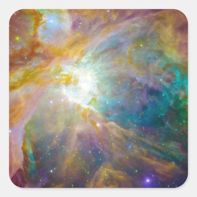Raum - Chaos in Orion Quadratischer Aufkleber (Vorderseite)