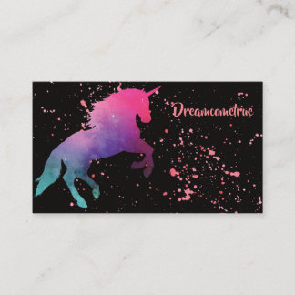 Raum-Galaxieabstraktes Unicorn-Spritzen Visitenkarte