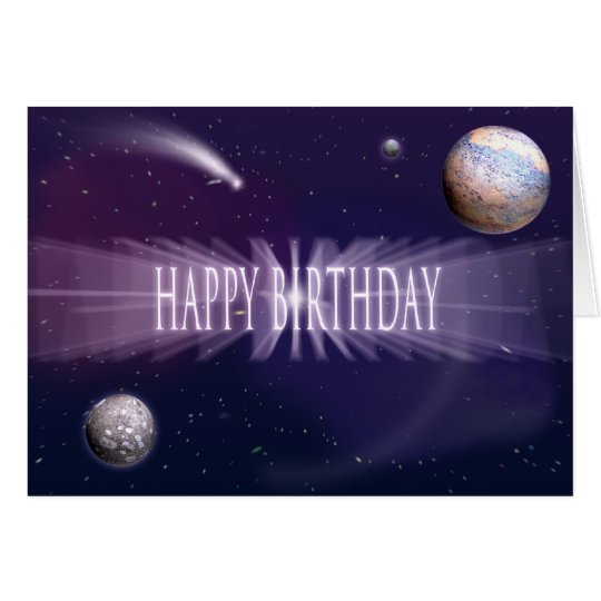 Raum-Geburtstag Karte