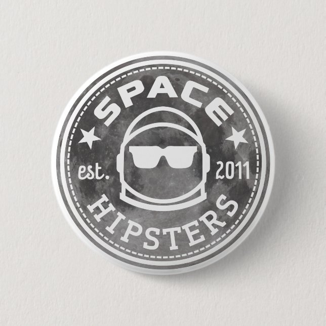 Raum Hipsters® Apollo 50 Mondknopf Button (Vorderseite)