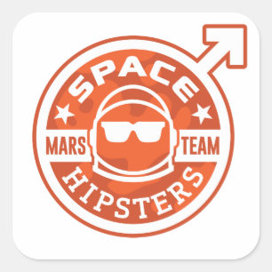Raum Hipsters® MARS-TEAM 3" Aufkleber