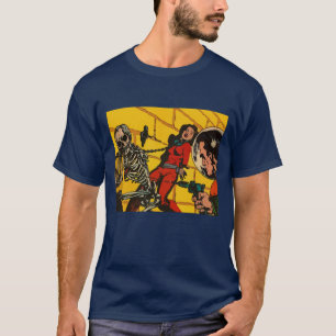 Raum-Horror - Vintage Science Fiction-Comic-Kunst T-Shirt