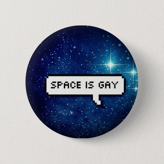 Raum ist homosexuell button (Vorderseite)
