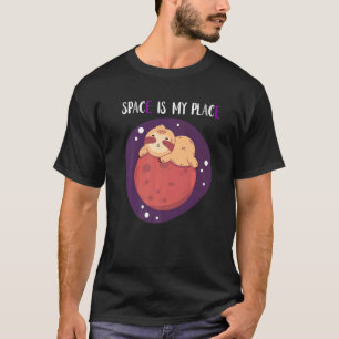 Raum ist mein Platz asexual Sloth Außengalaxie Ase T-Shirt