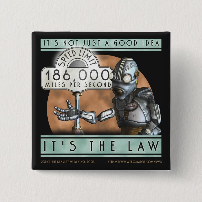 Raum-Kadett-Quadrat-Knopf Button (Vorderseite)