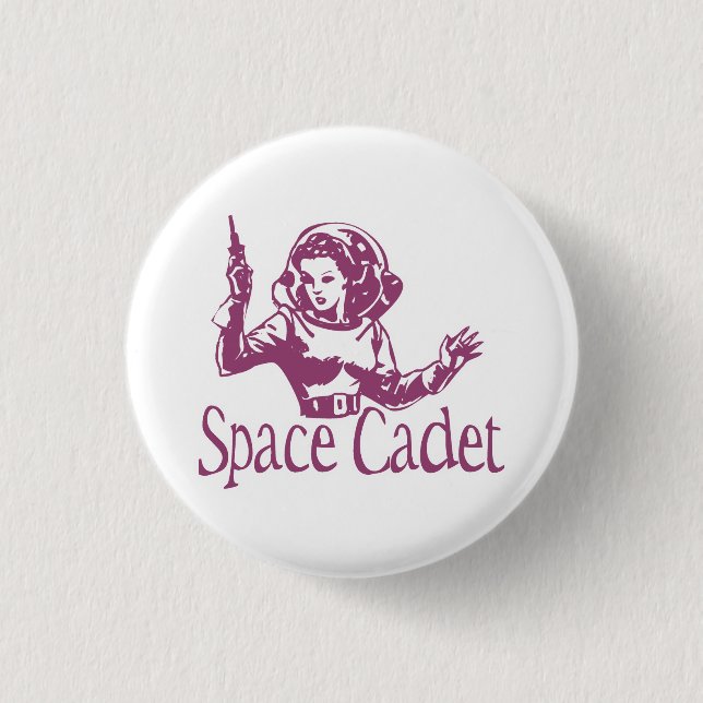 Raum-Kadett-Rosa Button (Vorderseite)