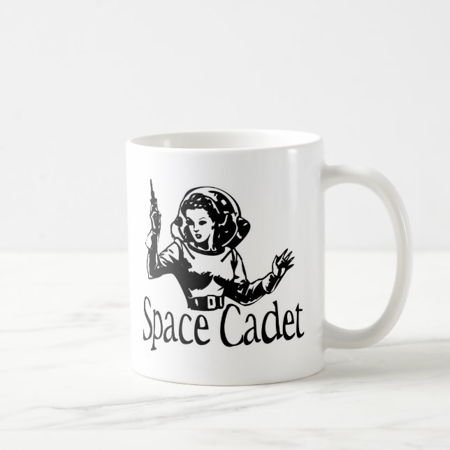 Raum-Kadett-Schwarzes u. Weiß Kaffeetasse (Rechts)