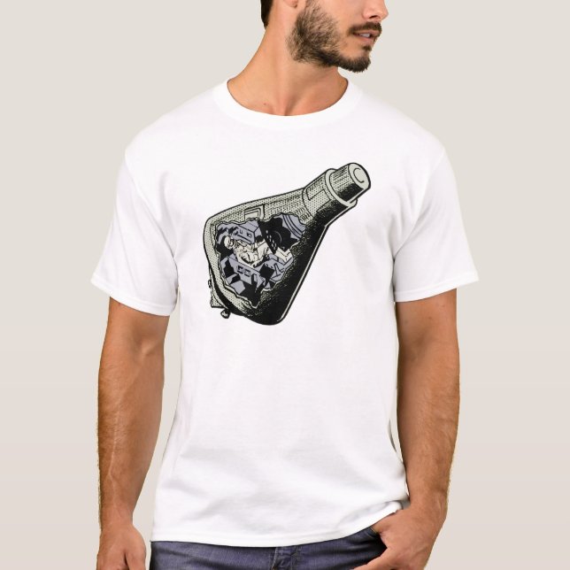 Raum-Kapsel - Retro Art T-Shirt (Vorderseite)