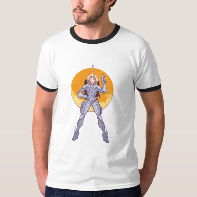 Raum-Mädchen - Ansporn T-Shirt (Vorderseite)