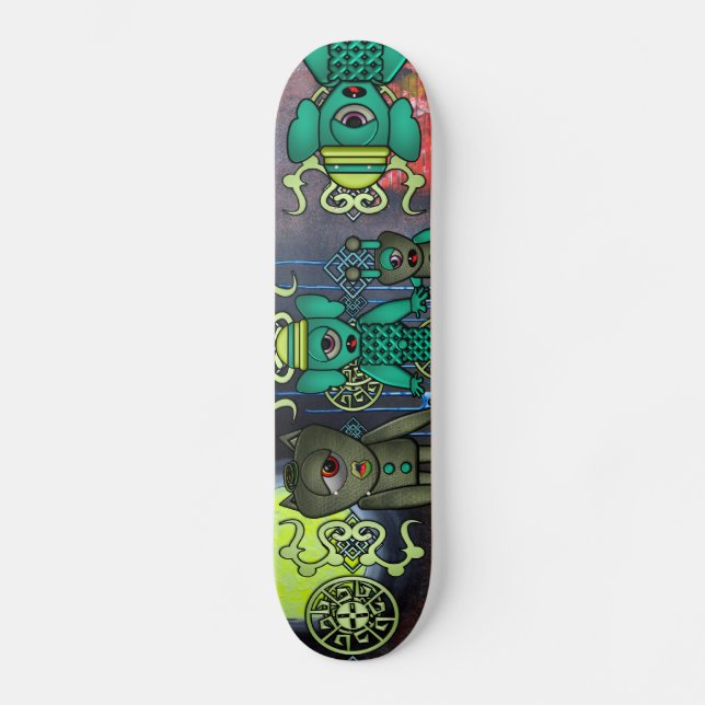 Raum-Monster-Skateboard Skateboard (Vorderseite)