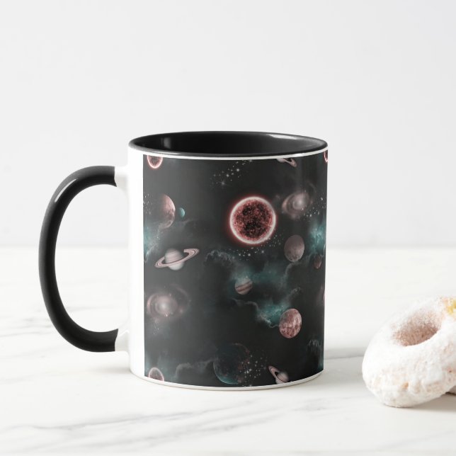Raum-Muster  Tasse (Mit Donut)