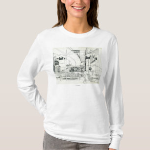 Raum-Nadel-Luftkonzept, das 2 zeichnet T-Shirt