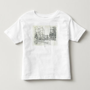 Raum-Nadel-Luftkonzept, das 3 zeichnet Kleinkind T-shirt