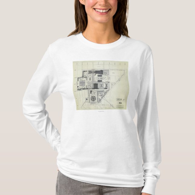 Raum-Nadel-Luftkonzept-Zeichnen T-Shirt (Vorderseite)