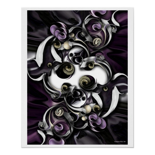 "Raum oder Ausdruck", glänzendes Poster (Vorderseite)