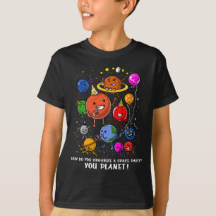 Raum-Party-Planeten-Astronomie-kosmische Galaxie T-Shirt