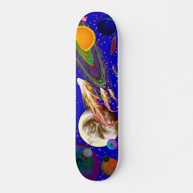 Raum-Plattform-Blau Skateboard (Vorne)