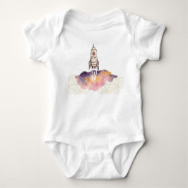 Raum-Schiff entfernen sich im bunten Baby Strampler