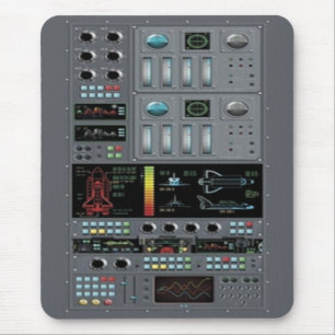 Raum-Shuttle-Kontrollen-Brett-Mausunterlage Mousepad