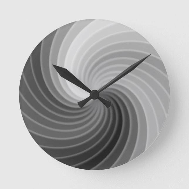 Raum-silberne Rotation Runde Wanduhr (Vorderseite)