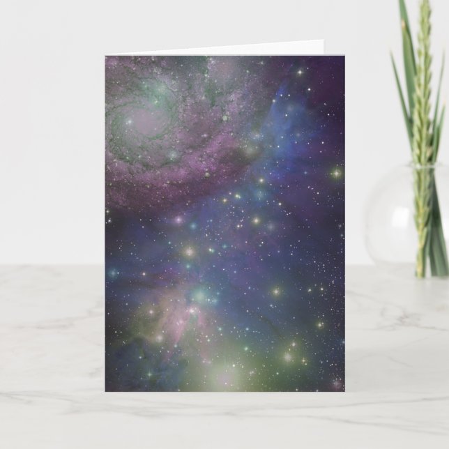 Raum, Sterne, Galaxien und Nebelflecke Karte (Vorderseite)