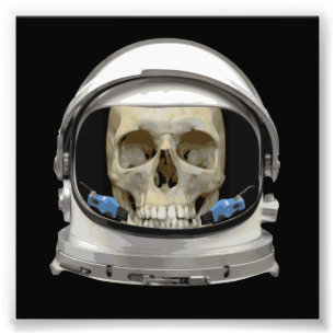Raum-Sturzhelm-Astronauten-Schädel Fotodruck