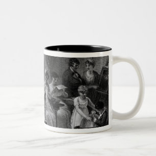 Raum-Szene, "vom Sozialtag" durch Peter zeichnen Zweifarbige Tasse