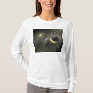 Raum-Zusammenstoß das Konzept des Künstlers bei T-Shirt