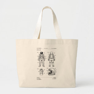 Raumanzug-Patent-Blueprint Jumbo Stoffbeutel