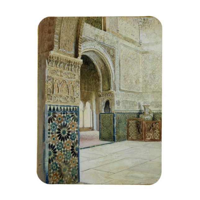 Räume der Alhambra, Granada (w/c) Magnet (Vertikal)