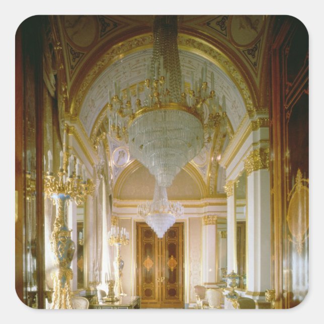 Räume der privaten Appartements Quadratischer Aufkleber (Vorderseite)