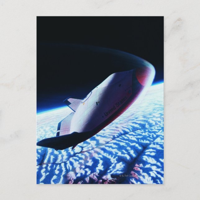 Raumfähre 3 postkarte (Vorderseite)