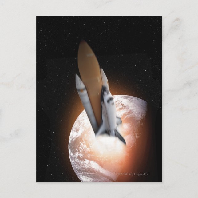 Raumfähre 5 postkarte (Vorderseite)