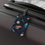 Raumfähre "Astronaut Outer Space" - Mondsterne Gepäckanhänger<br><div class="desc">Coole und nerdige Gepäckmarke im Weltraum mit Sternen,  Mond und Planeten</div>