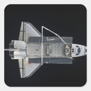 Raumfähre Atlantis 4 Quadratischer Aufkleber