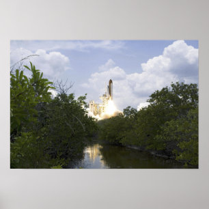 Raumfähre Atlantis hebt 2 weg Poster
