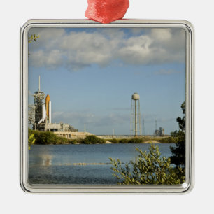 Raumfähre Atlantis und Bemühung Silbernes Ornament