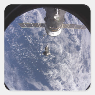 Raumfähre-Entdeckung 11 Quadratischer Aufkleber