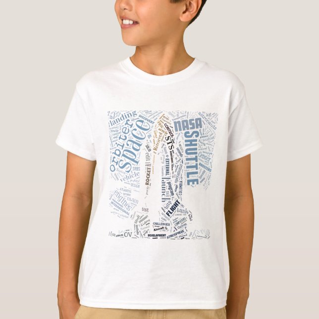 Raumfähre in Tagxedo T-Shirt (Vorderseite)