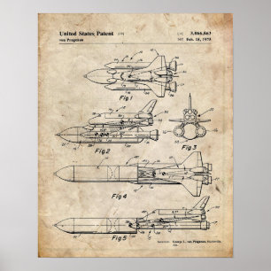Raumfähre-Patent Poster