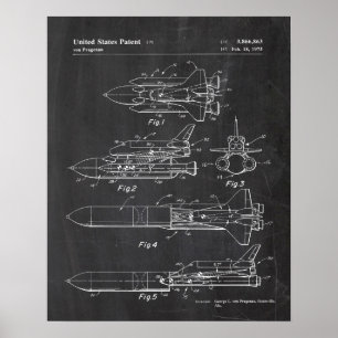 Raumfähre-Patent Poster