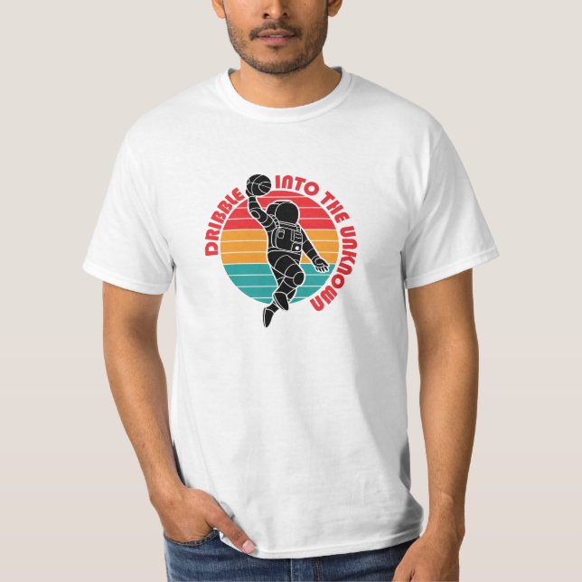 Raumfahrer Basketball Basketball - farbenfrohe Str T-Shirt (Vorderseite)