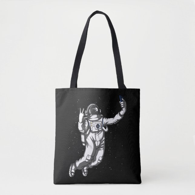 Raumfahrer Funny Selfie Kosmische Galaxie Tasche (Vorderseite)