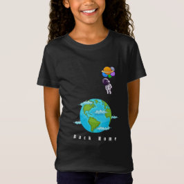 Raumfahrer mit Balloons, die Erde landen T-Shirt