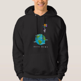 Raumfahrer mit Balloons, die Erdt-Shirt landen Hoodie