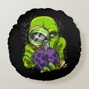 Raumfahrt Alien Astronaut Entführung UFO Verschwör Rundes Kissen